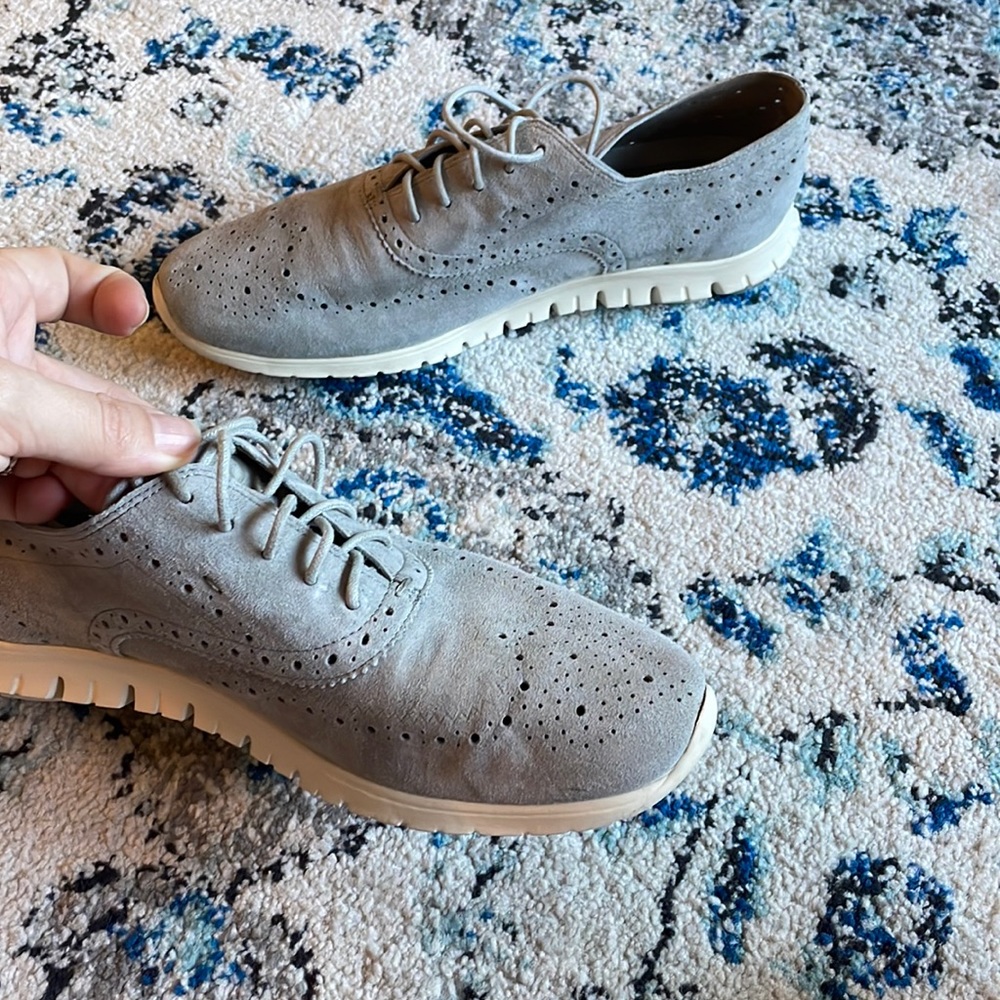 Gray Cole Haan wingtip oxfords